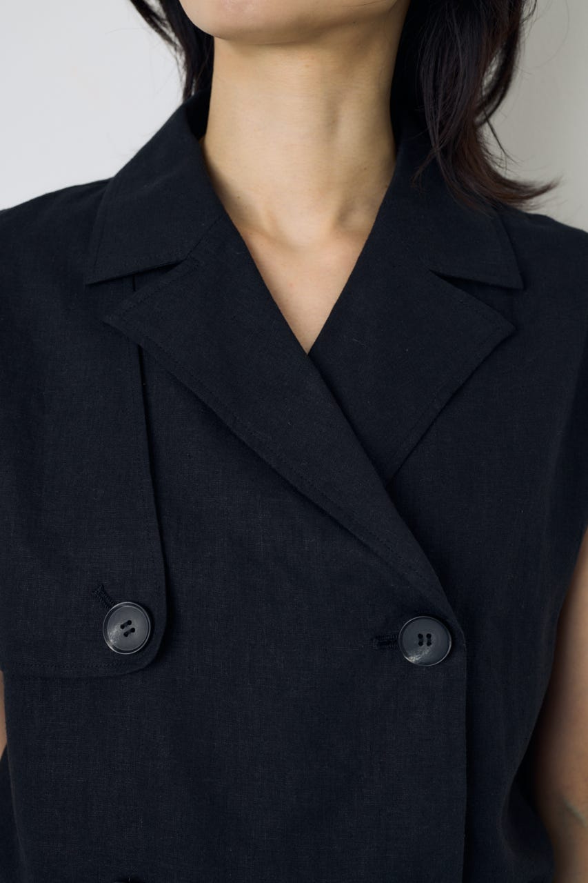 リネントレンチオールインワン BLK S