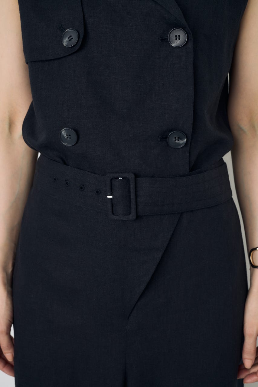 リネントレンチオールインワン BLK S