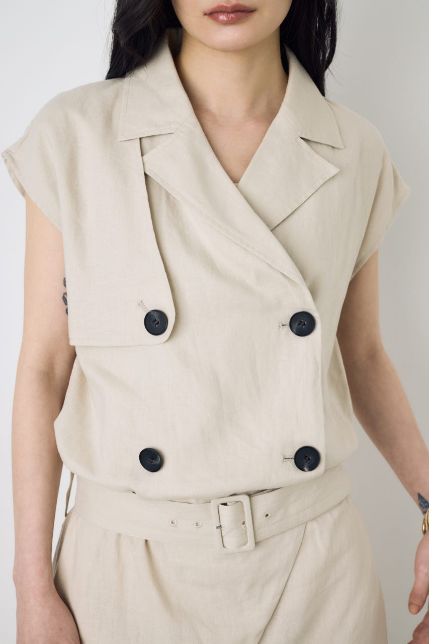 リネントレンチオールインワン L/BEG S