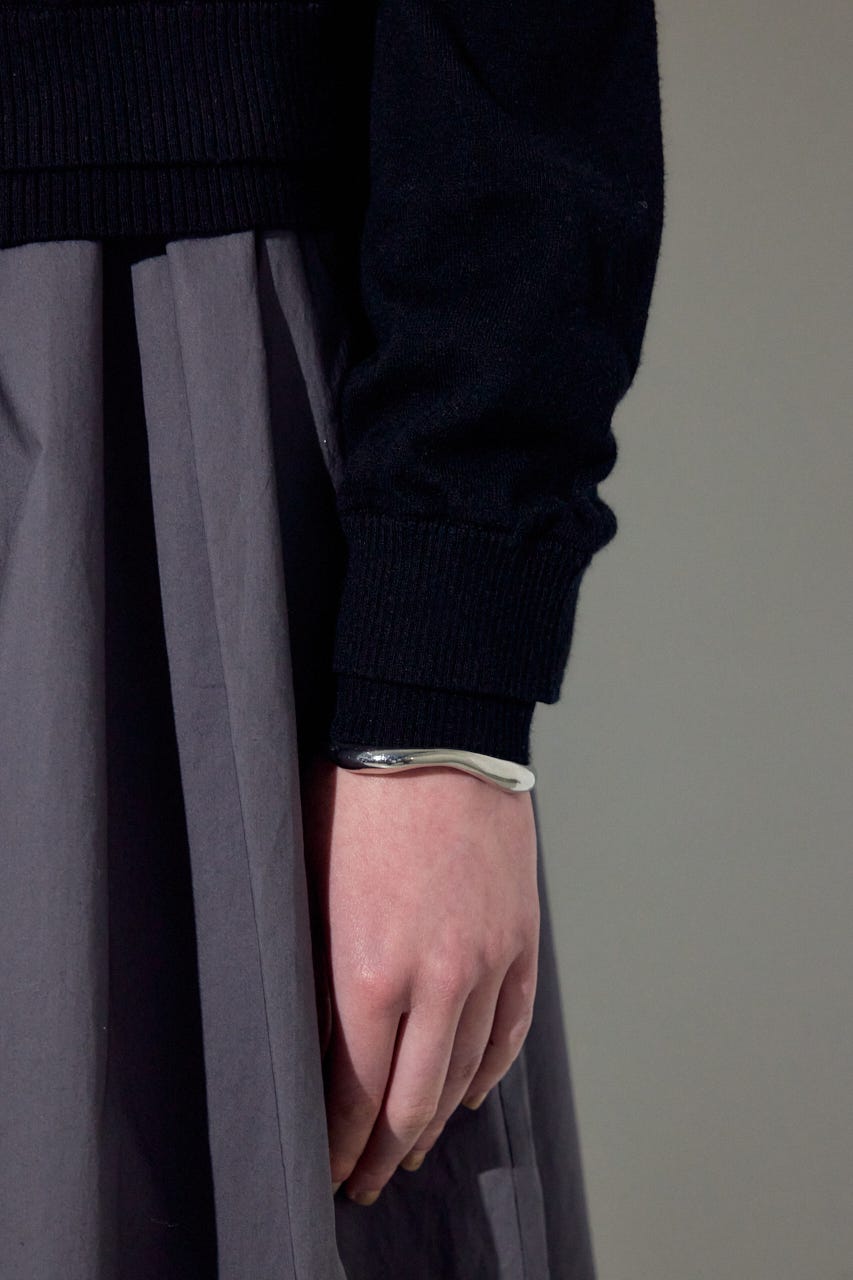 カシミヤミックスレイヤードニットカーディガン BLK S