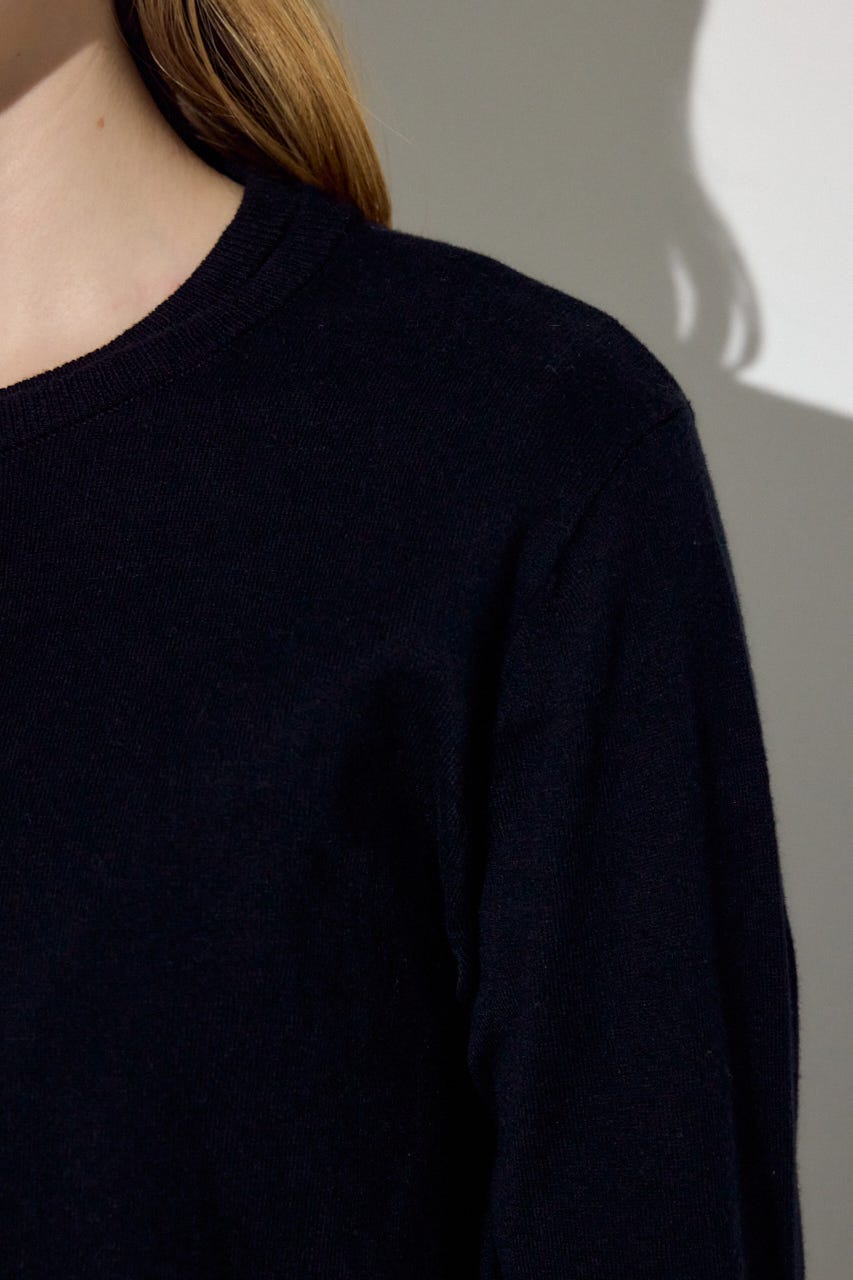 カシミヤミックスレイヤードニットカーディガン BLK S