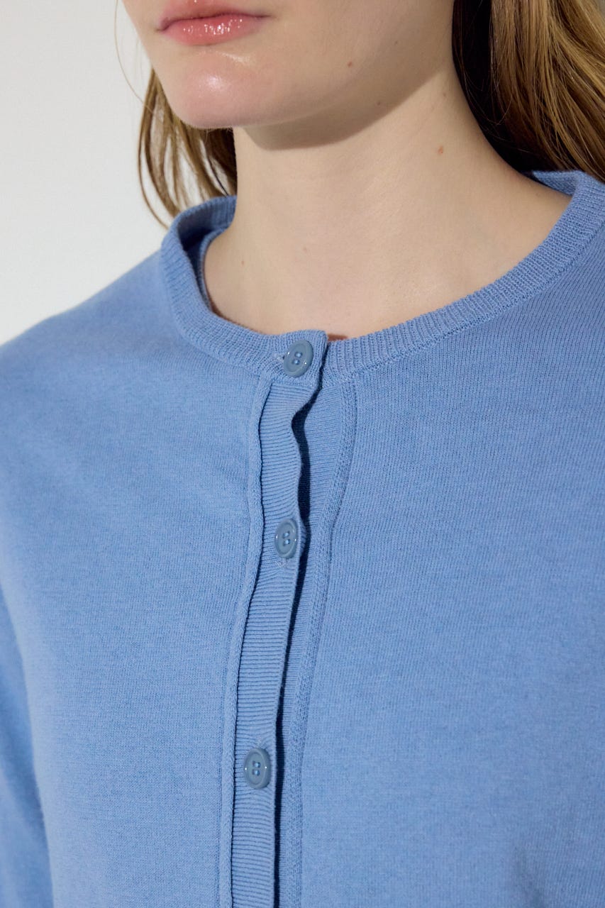 カシミヤミックスレイヤードニットカーディガン L/BLU M