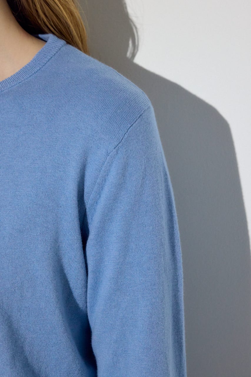 カシミヤミックスレイヤードニットカーディガン L/BLU M