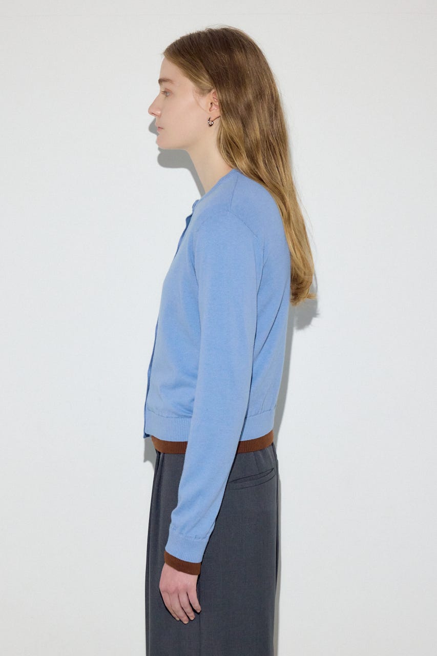 カシミヤミックスレイヤードニットカーディガン L/BLU M