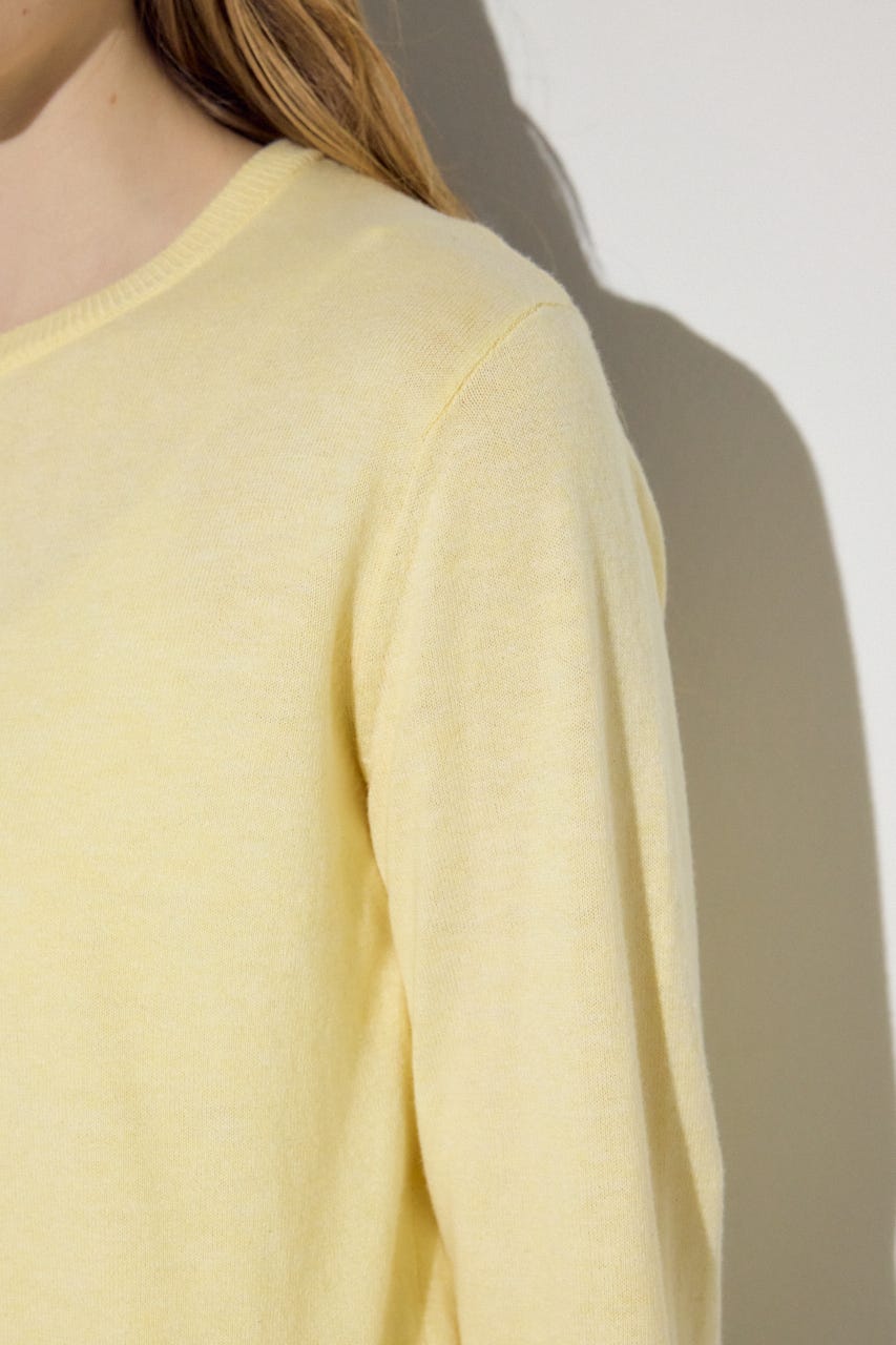 カシミヤミックスレイヤードニットカーディガン L/YEL S