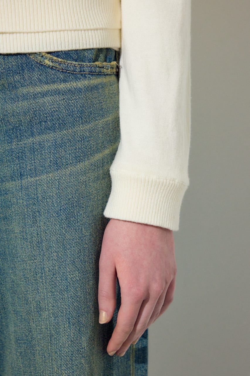 カシミヤミックスレイヤードニットカーディガン O/WHT S