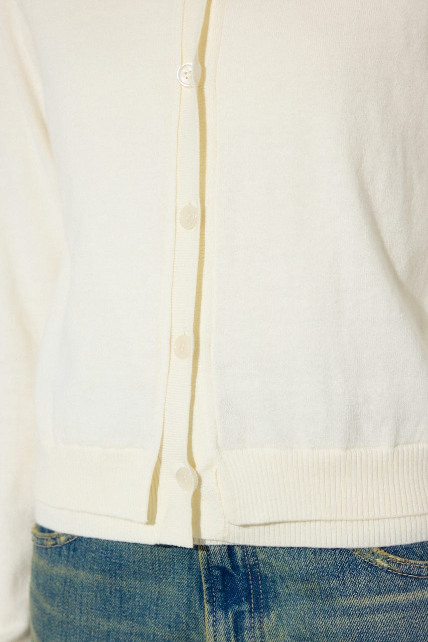 カシミヤミックスレイヤードニットカーディガン O/WHT S