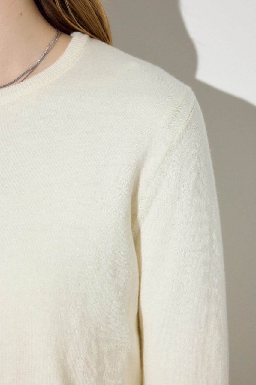 カシミヤミックスレイヤードニットカーディガン O/WHT S