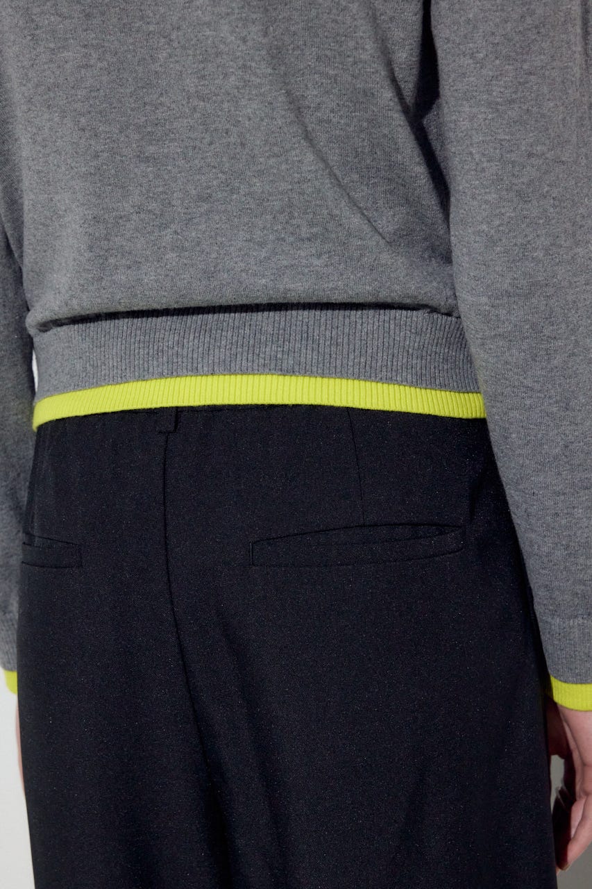 カシミヤミックスレイヤードニットカーディガン T.GRY M