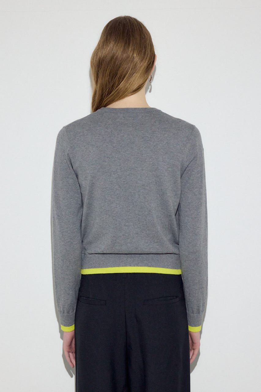 カシミヤミックスレイヤードニットカーディガン T.GRY M