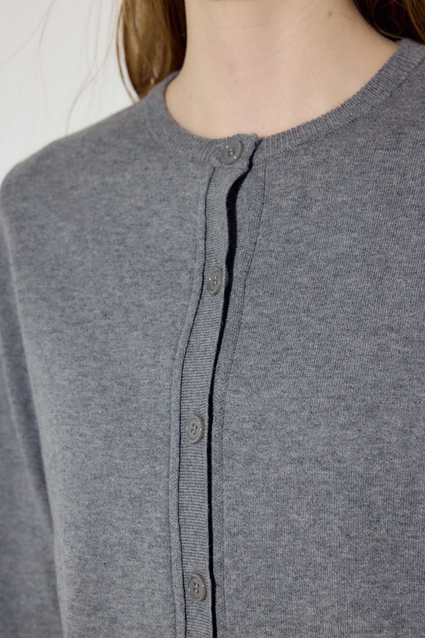 カシミヤミックスレイヤードニットカーディガン T.GRY M
