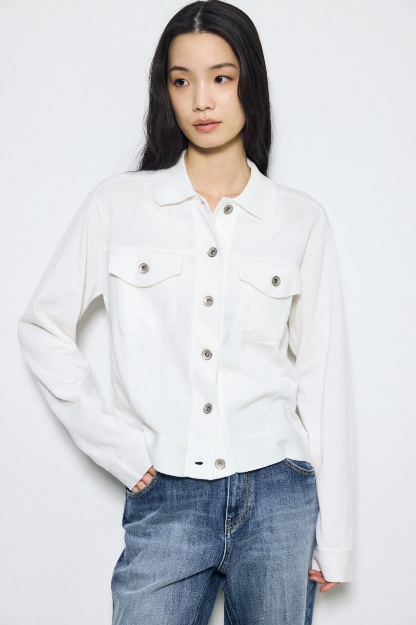 3rdタイプニットジャケット O/WHT FREE