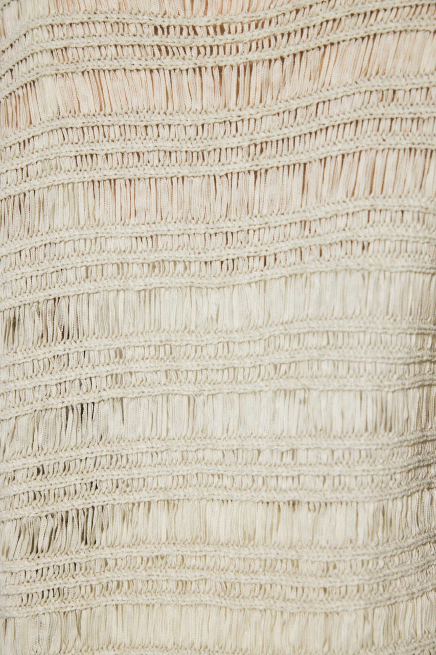 テープヤーンドルマンニットトップス GREIGE FREE