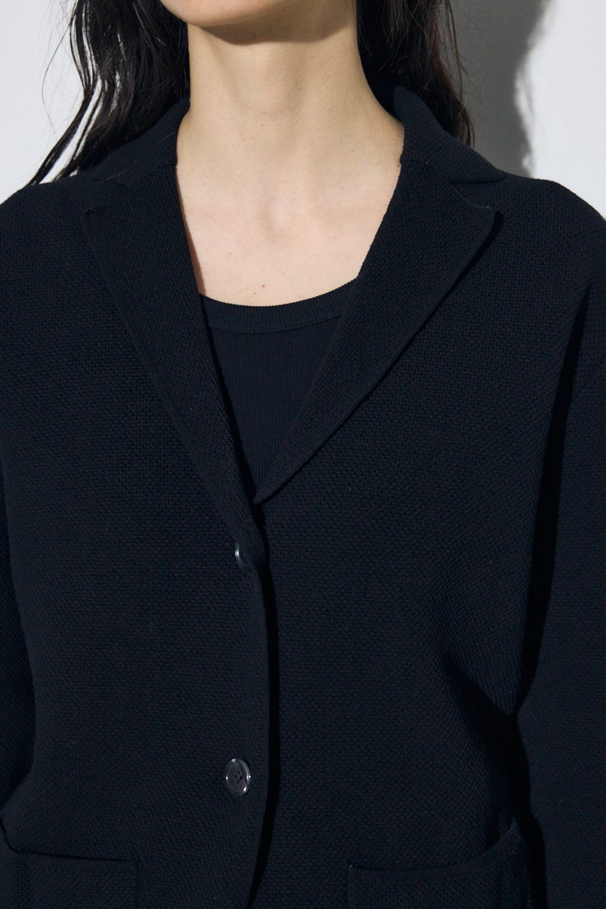 ニットテーラードジャケット BLK M