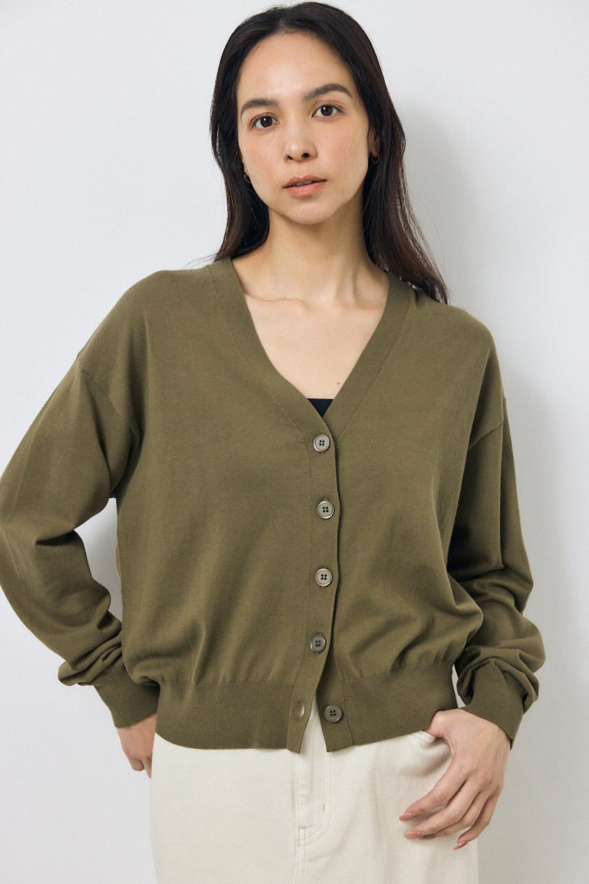 Vネックベーシックニットカーディガン KHA FREE