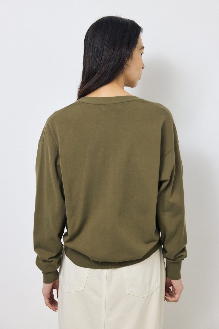 Vネックベーシックニットカーディガン KHA FREE