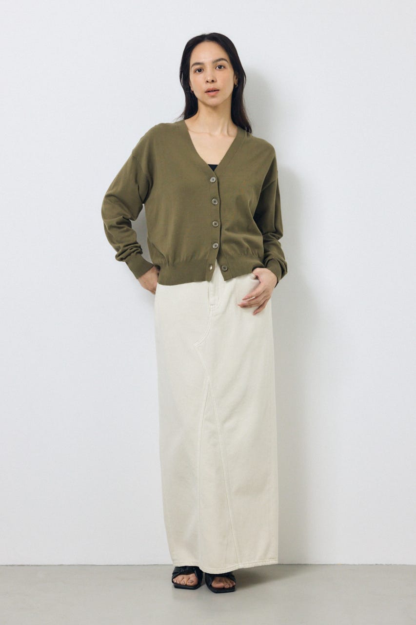 Vネックベーシックニットカーディガン KHA FREE