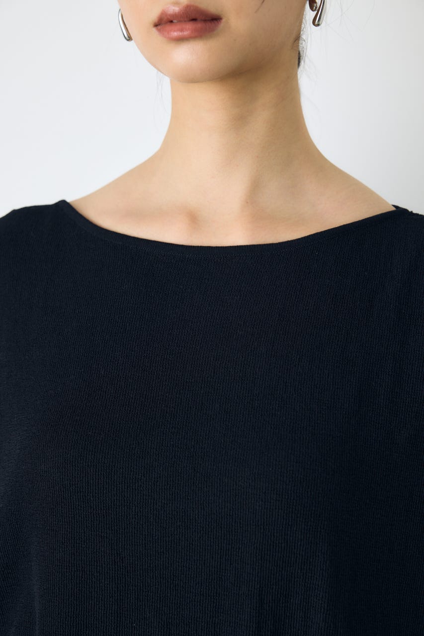 ノースリーブバルーンニットトップス BLK M