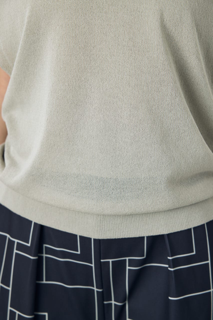 2点セットノースリーブニット(パット付き) L/GRY FREE