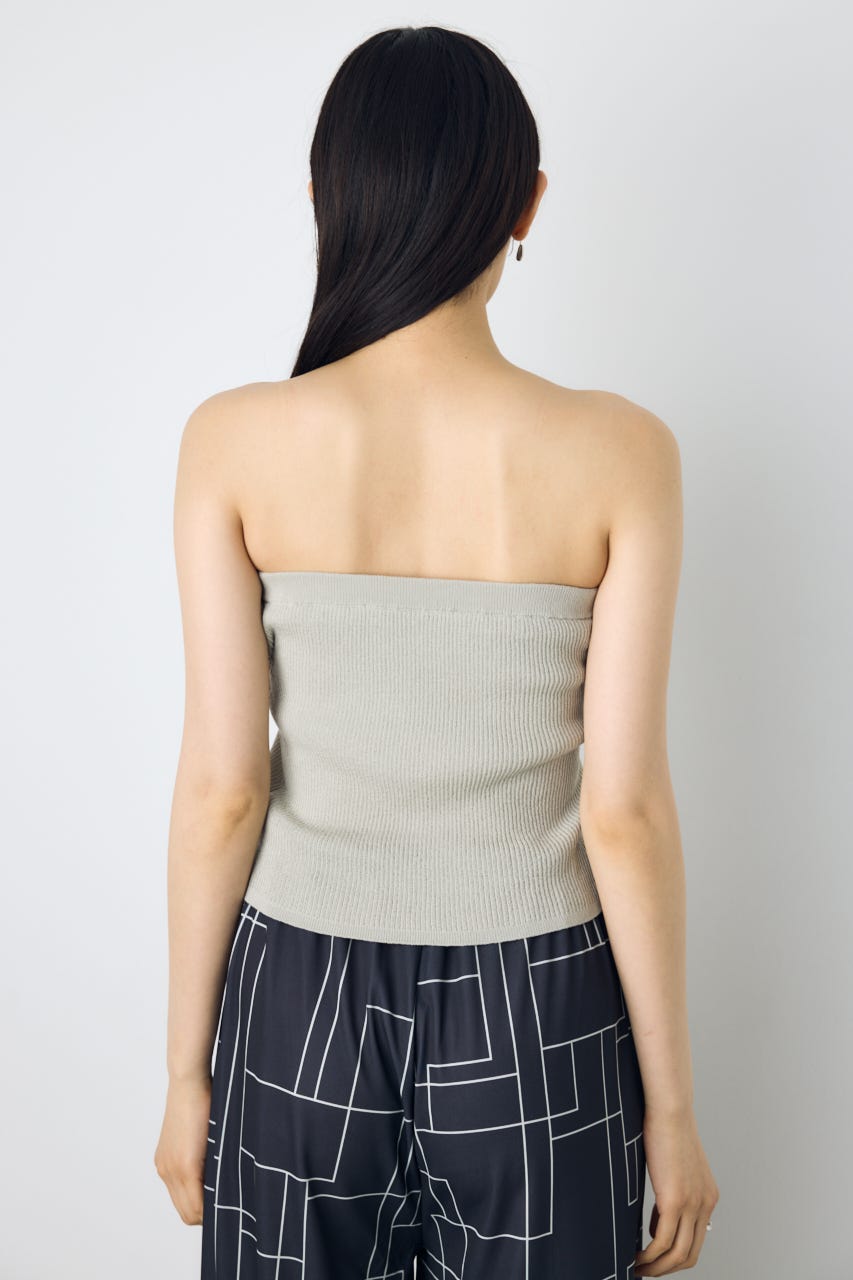 2点セットノースリーブニット(パット付き) L/GRY FREE