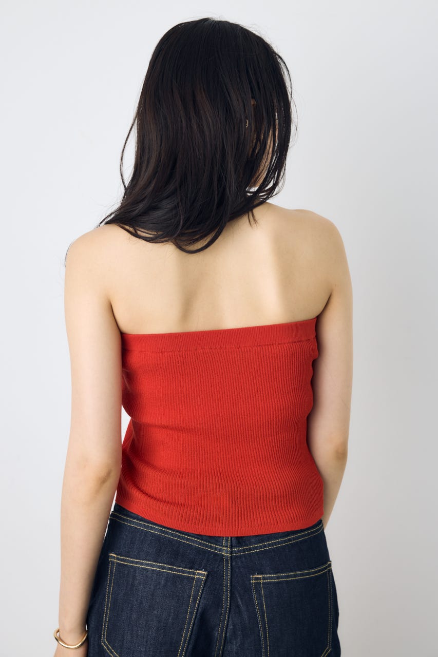 2点セットノースリーブニット(パット付き) RED FREE