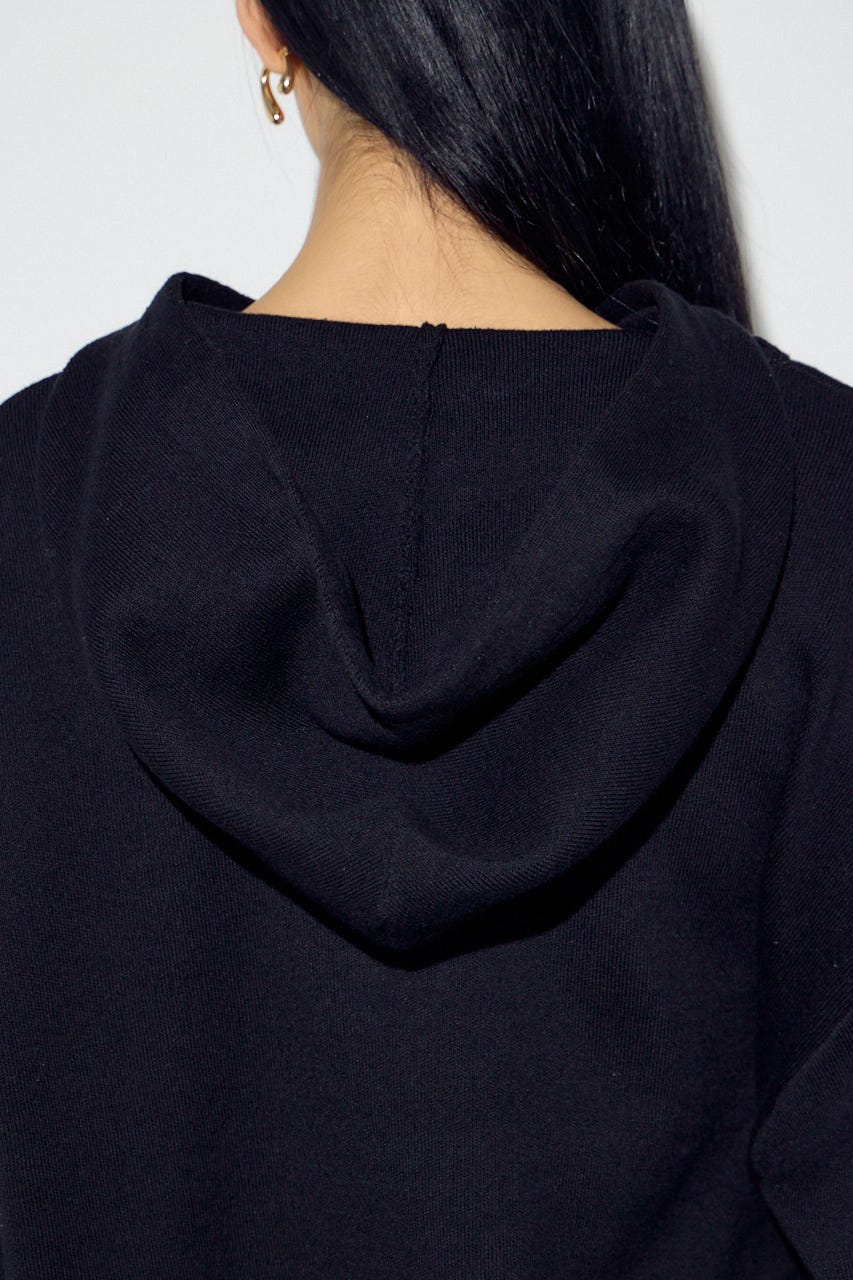 Wジップニットフーディー BLK S