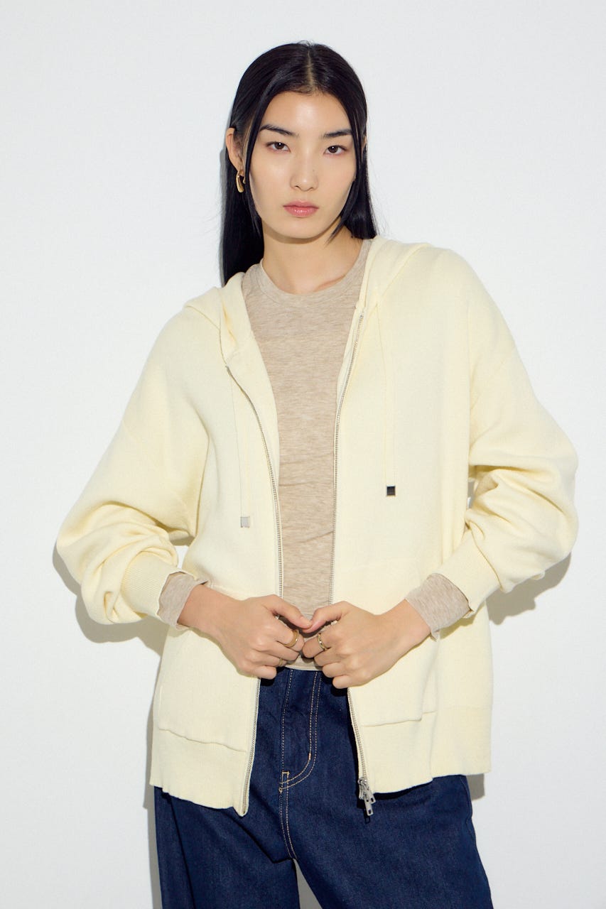 Wジップニットフーディー IVOY M