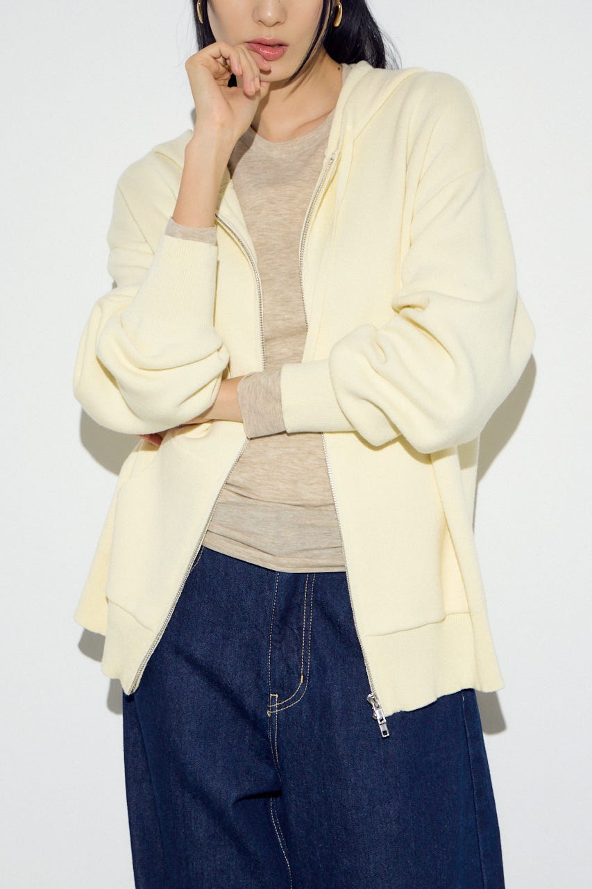 Wジップニットフーディー IVOY M