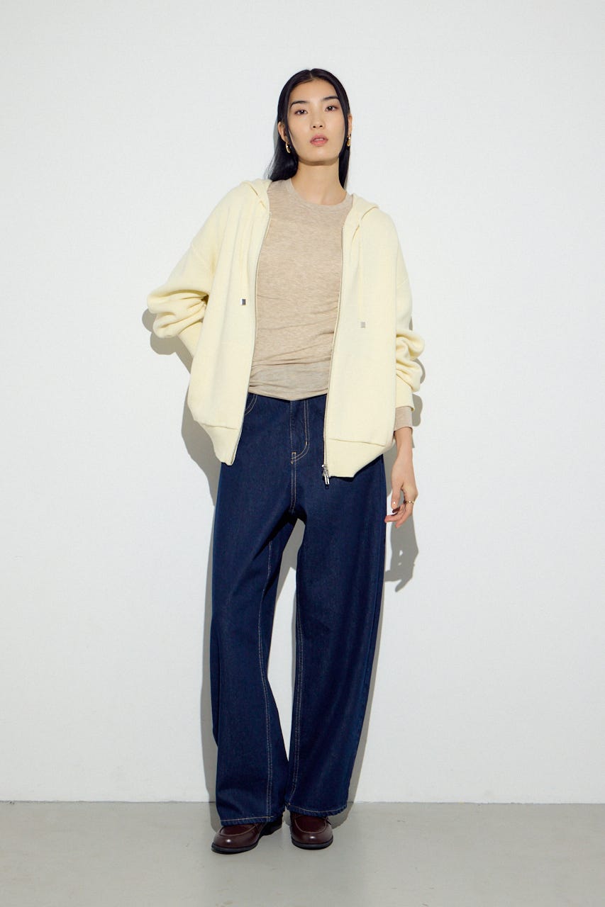 Wジップニットフーディー IVOY M