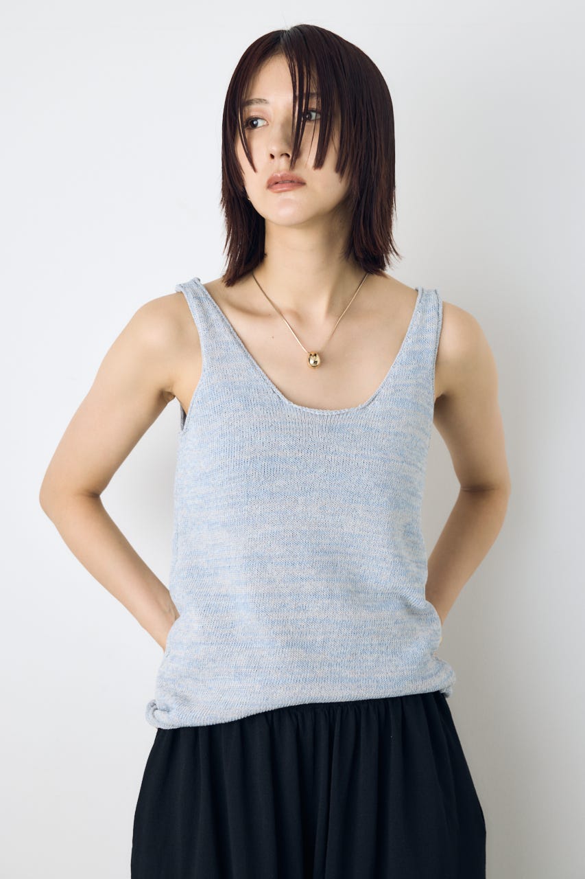 AZUL BY MOUSSY | メランジニットキャミソール (タンクトップ ) |SHEL