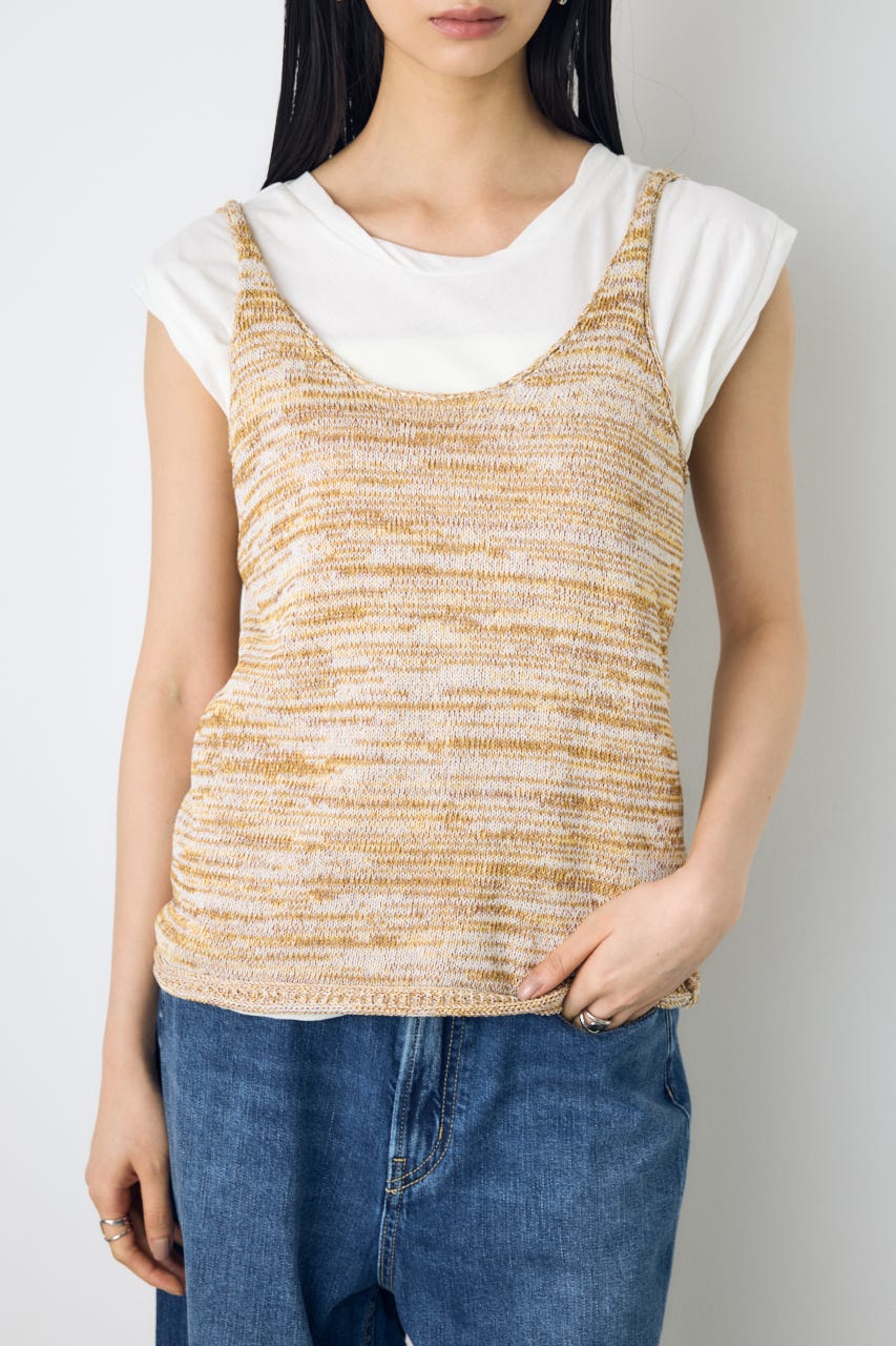 AZUL BY MOUSSY | メランジニットキャミソール (タンクトップ ) |SHEL