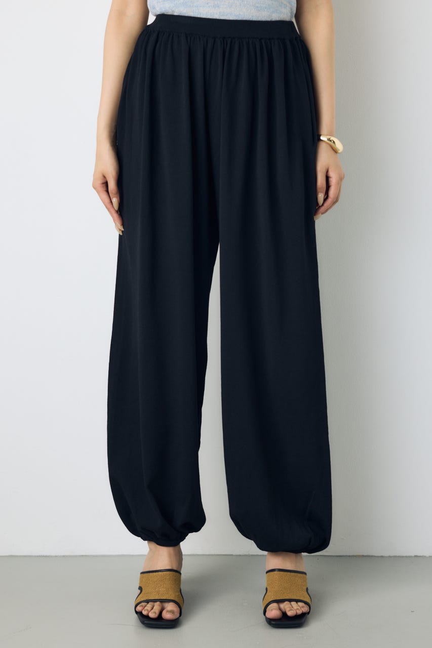 ニットリラックスバルーンパンツ BLK M