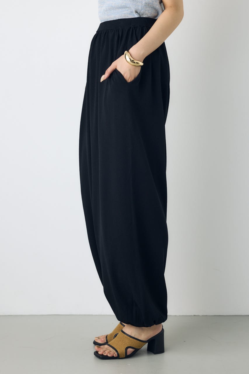 ニットリラックスバルーンパンツ BLK M