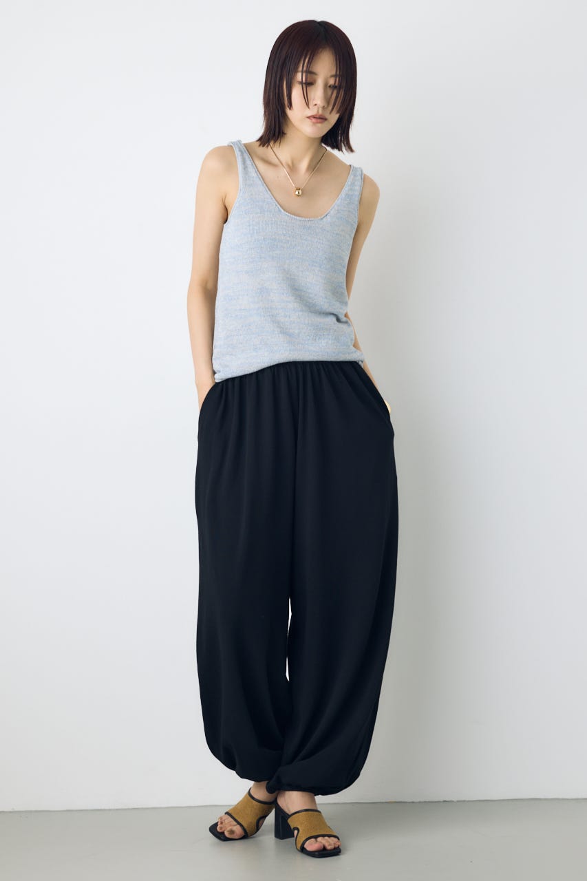 ニットリラックスバルーンパンツ BLK M