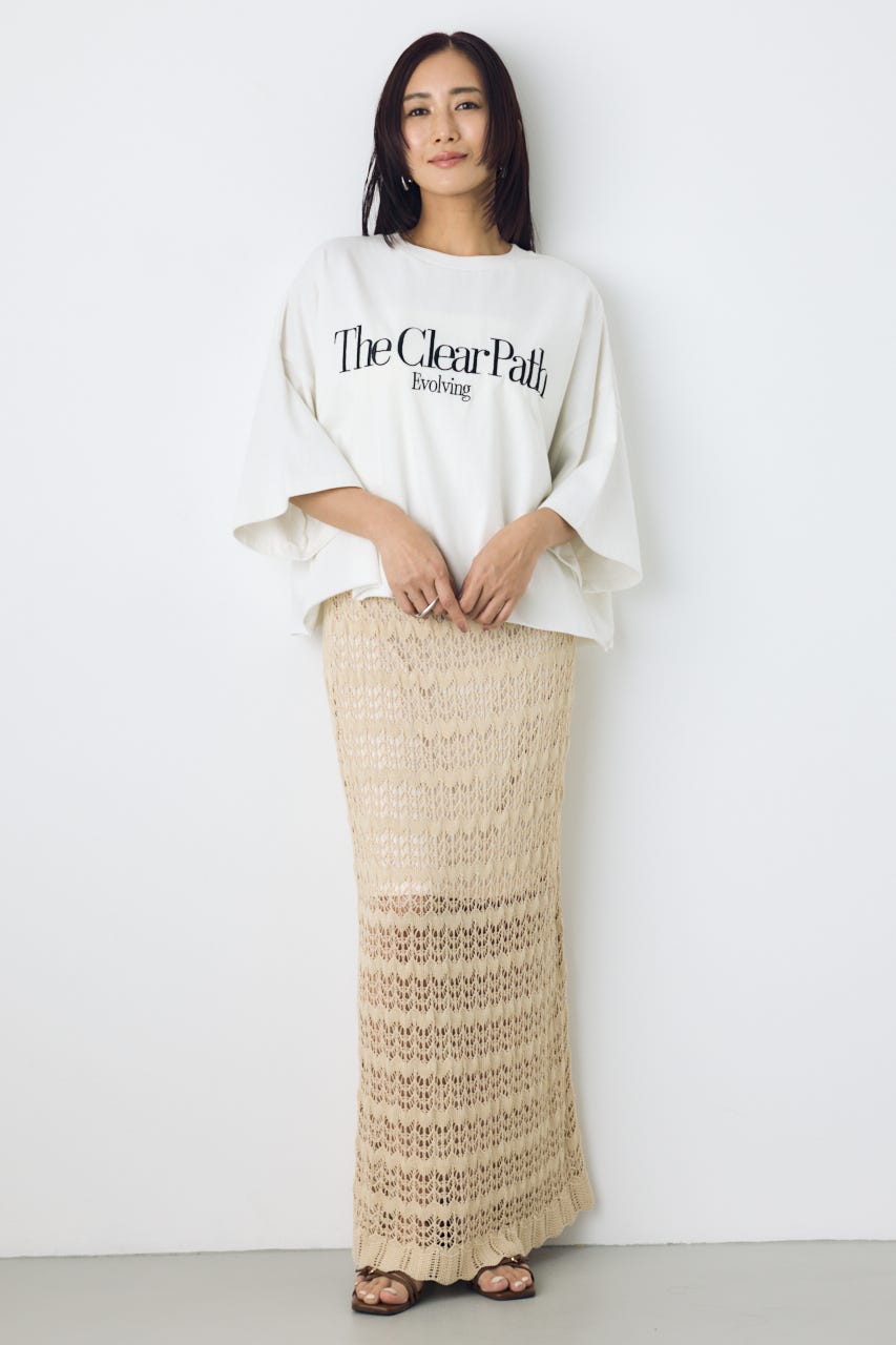 クロシェニットロングスカート IVOY S