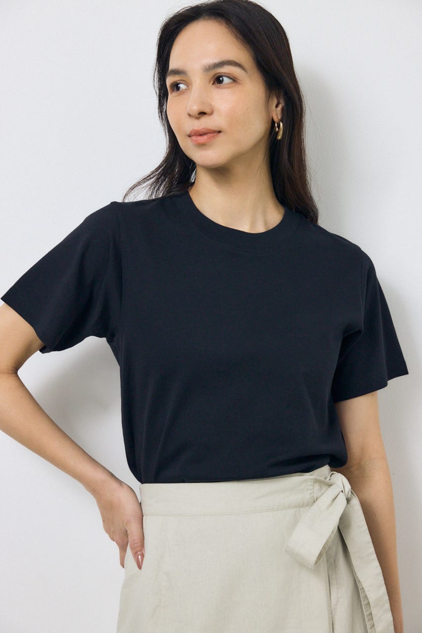 プレミアムコットンベーシック半袖Tシャツ BLK S