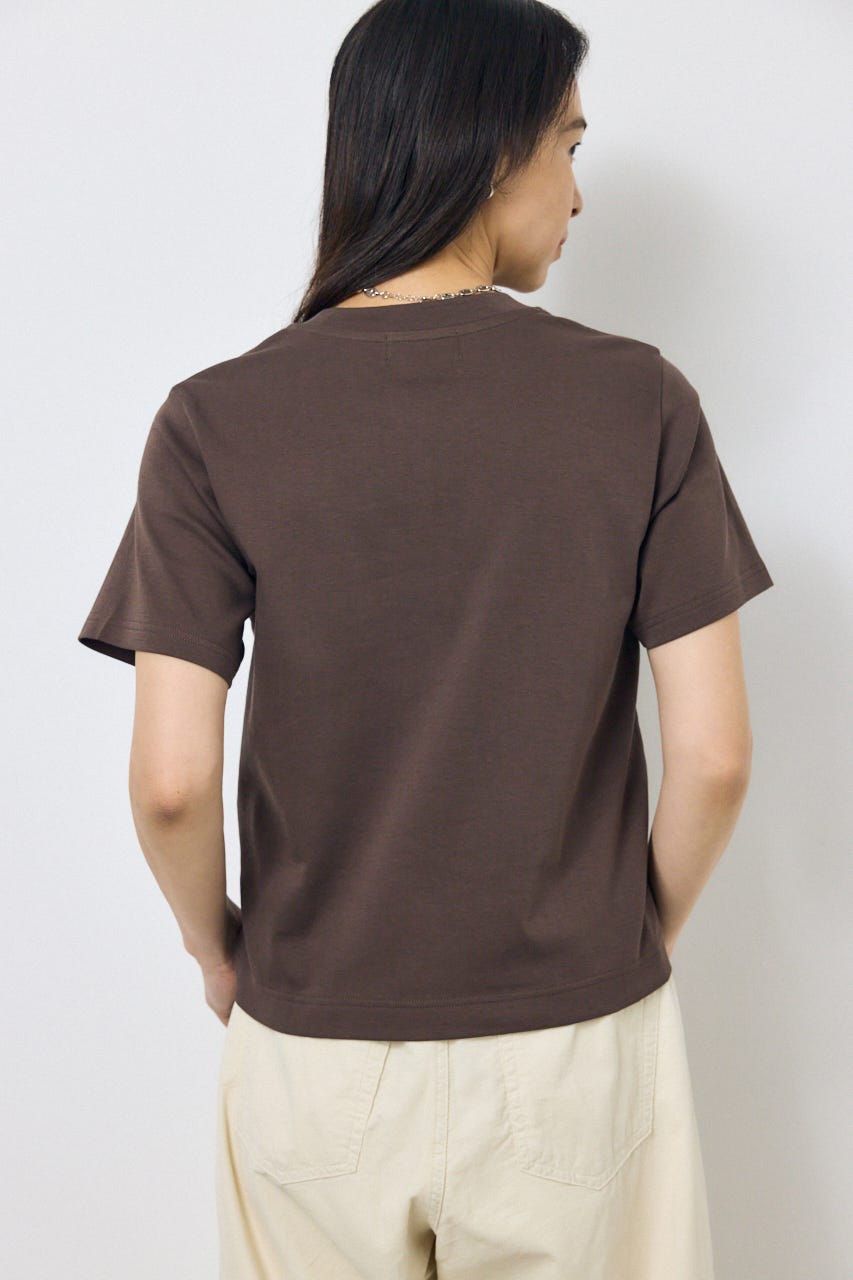 プレミアムコットンベーシック半袖Tシャツ BRN M