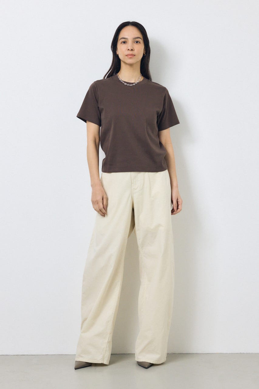 プレミアムコットンベーシック半袖Tシャツ BRN M