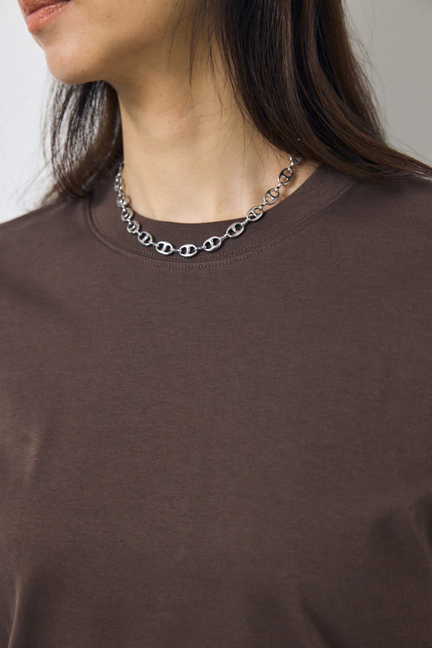 プレミアムコットンベーシック半袖Tシャツ BRN M