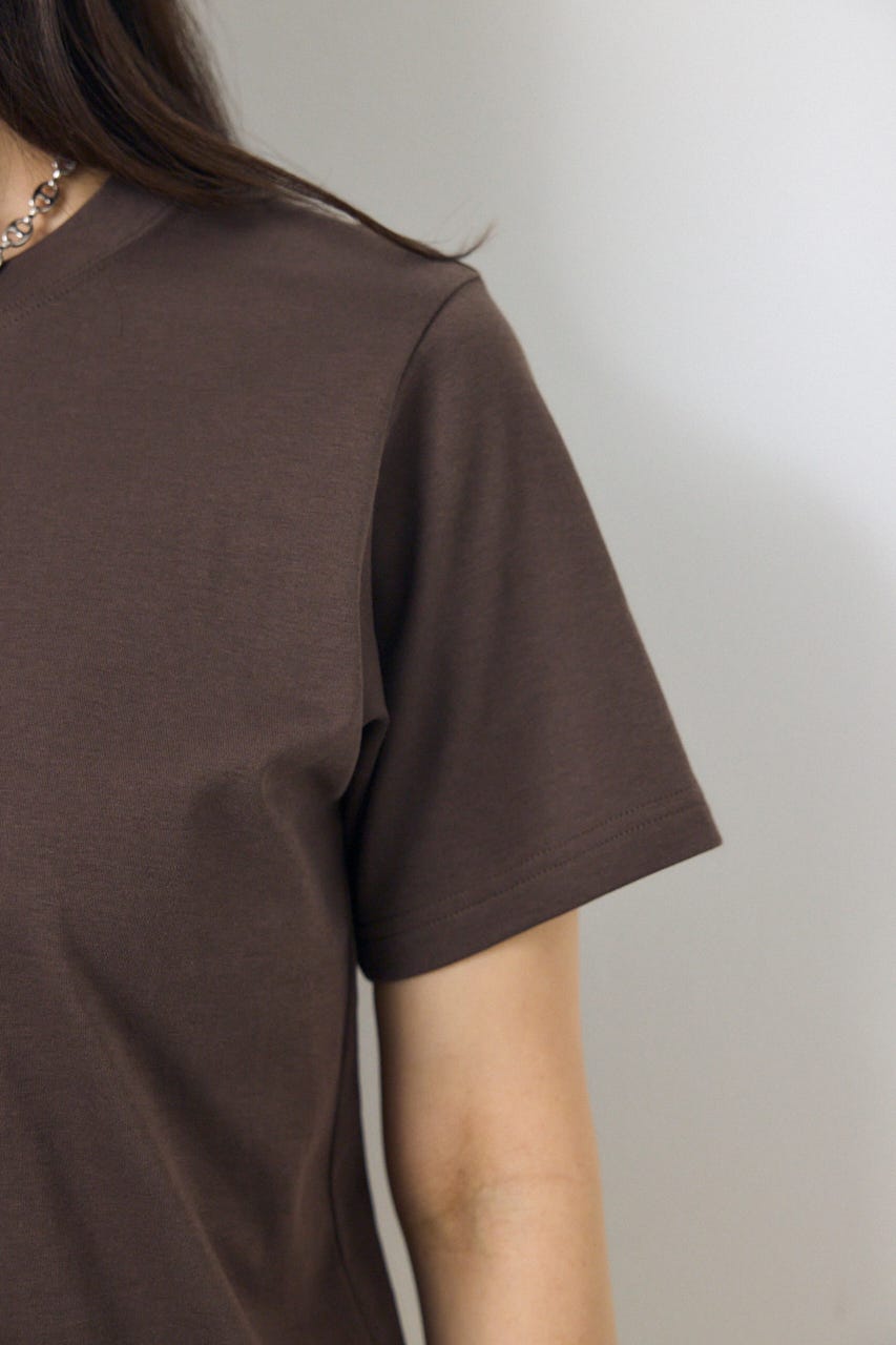 プレミアムコットンベーシック半袖Tシャツ BRN M