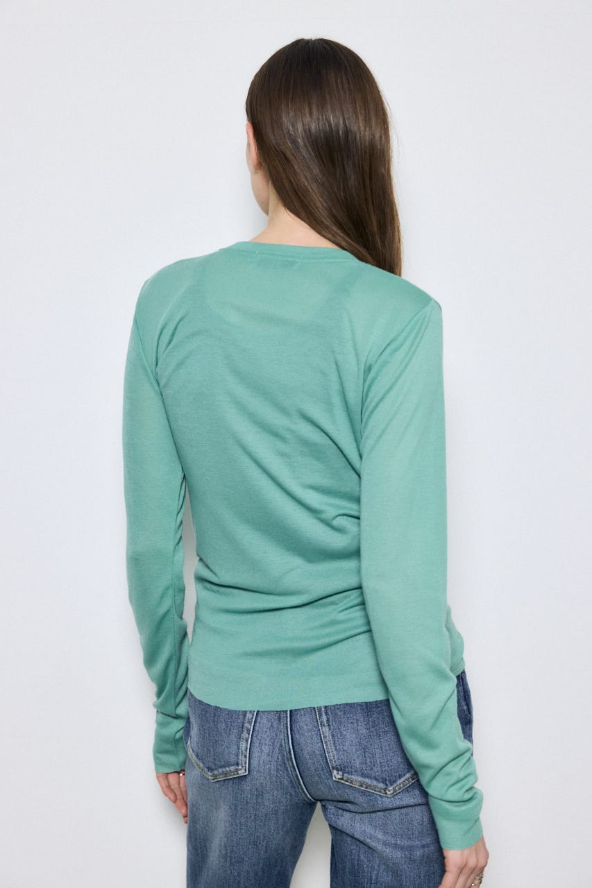 シアー素材ロングTシャツ GRN FREE