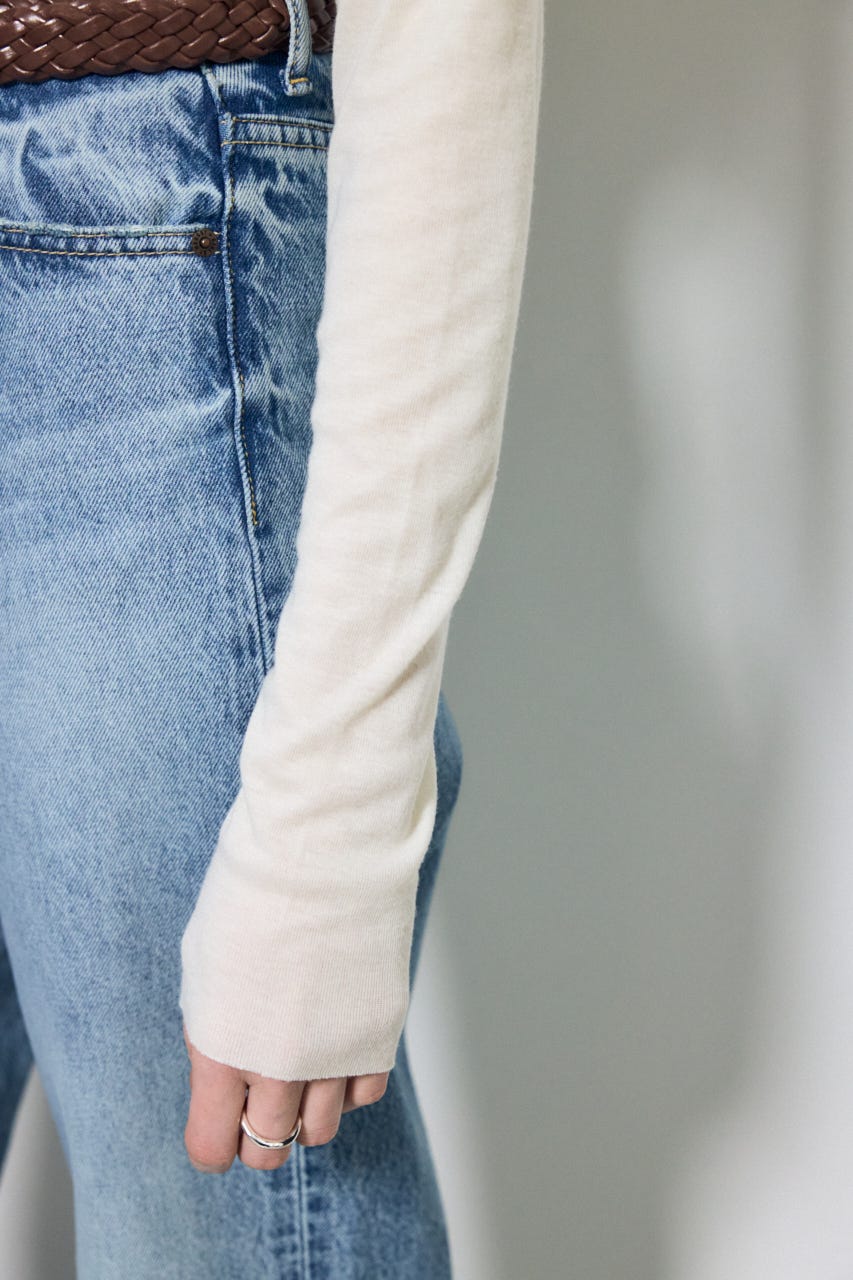 シアー素材ロングTシャツ O/WHT FREE