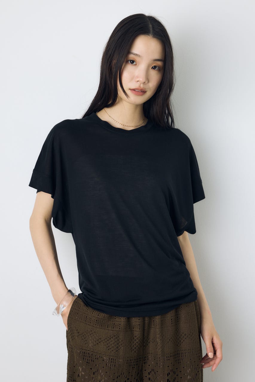 AZUL BY MOUSSY | ドレープフレンチスリーブTシャツ (Tシャツ
