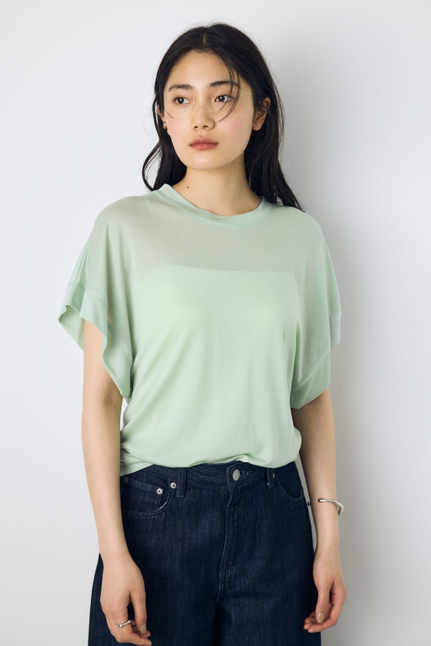 ドレープフレンチスリーブTシャツ MINT M