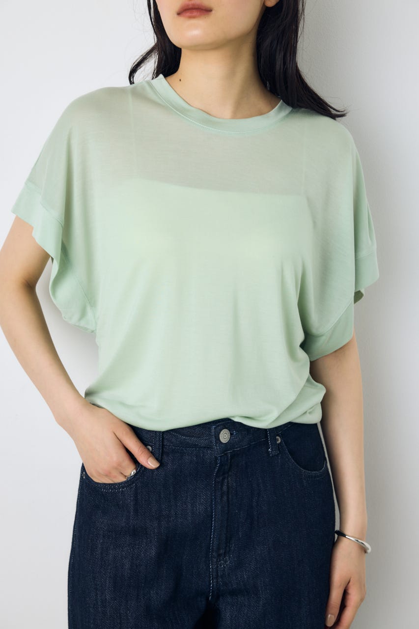 ドレープフレンチスリーブTシャツ MINT M