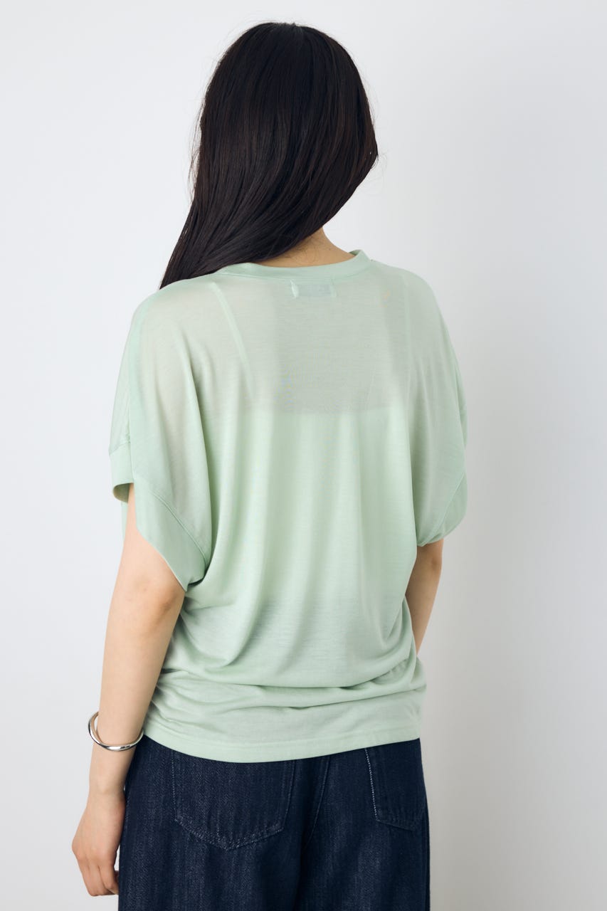 ドレープフレンチスリーブTシャツ MINT M