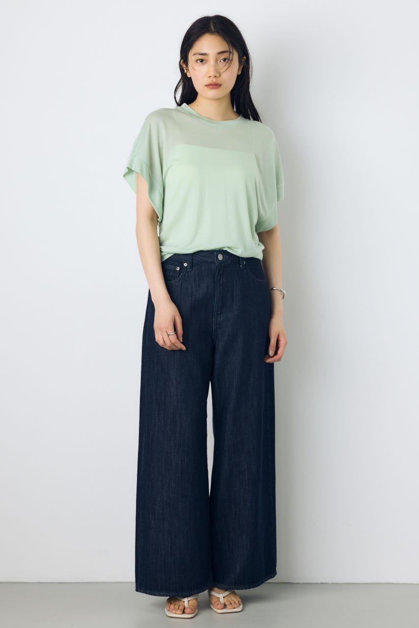 ドレープフレンチスリーブTシャツ MINT M