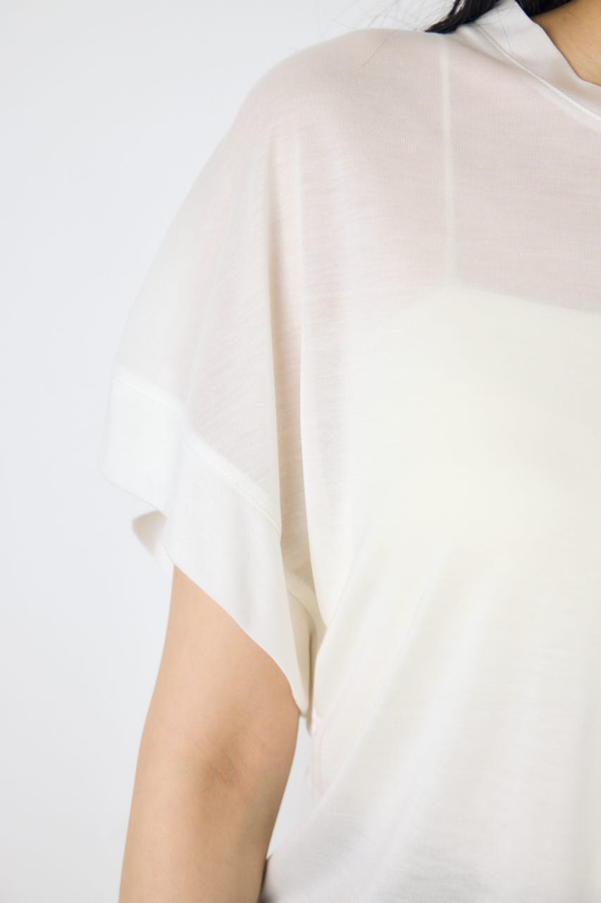 ドレープフレンチスリーブTシャツ O/WHT S