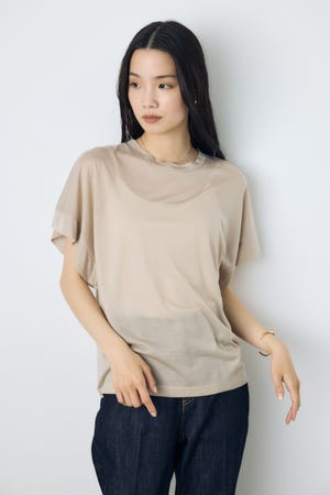ドレープフレンチスリーブTシャツ