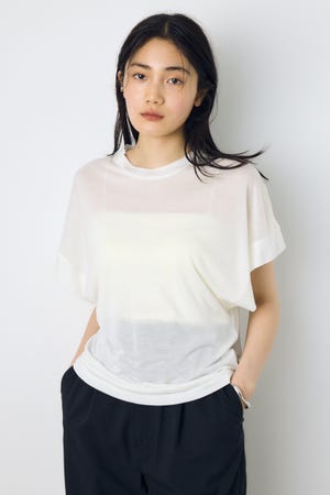 ドレープフレンチスリーブTシャツ